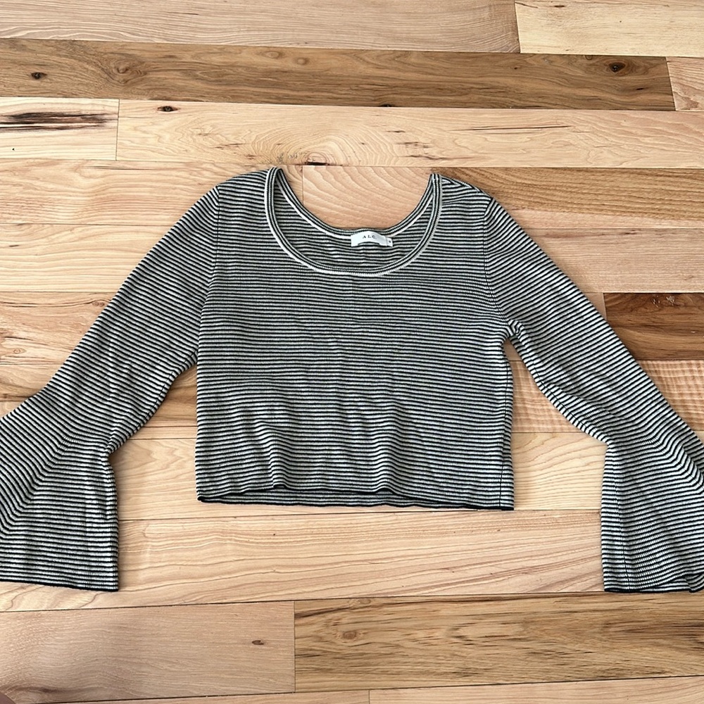 ALC crop top with bell sleeves